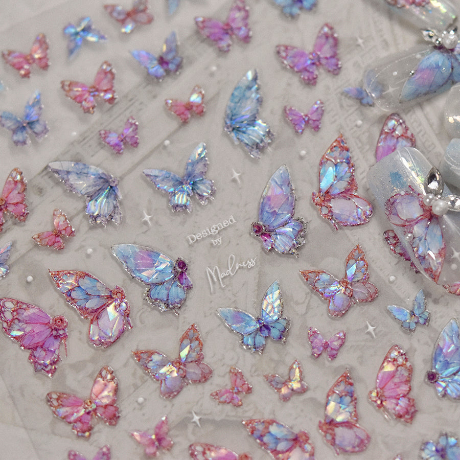 Nagelsticker Perlglanz - Schmetterling