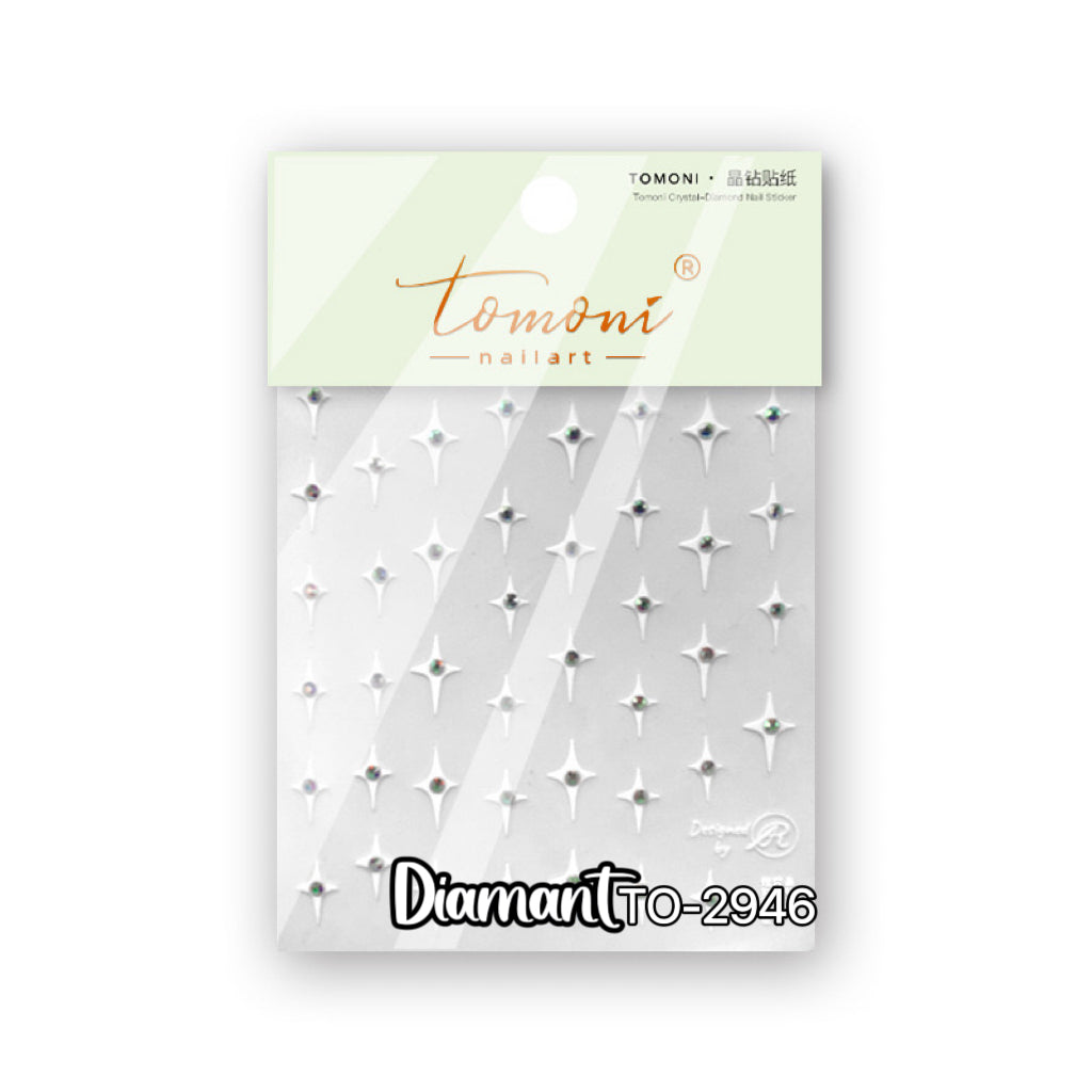 Nagelsticker Diamant - VIERZACKIGE STERNE