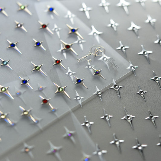 Nagelsticker Diamant - VIERZACKIGE STERNE