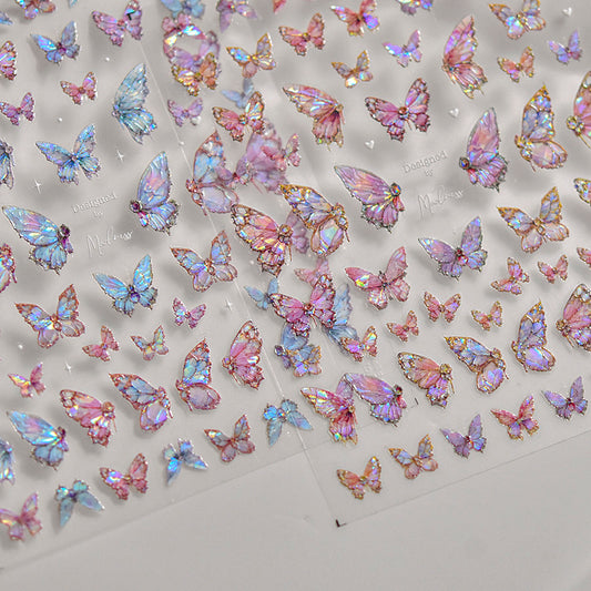 Nagelsticker Perlglanz - Schmetterling