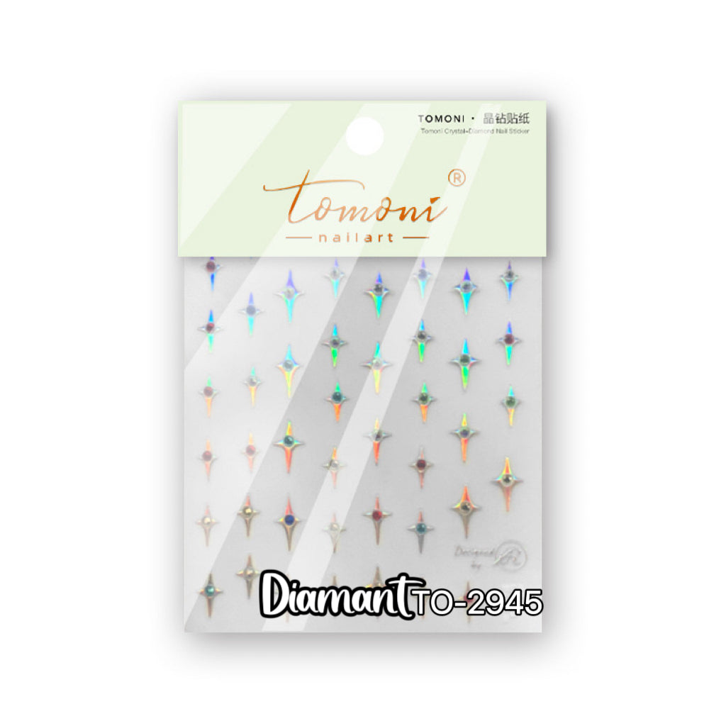 Nagelsticker Diamant - VIERZACKIGE STERNE